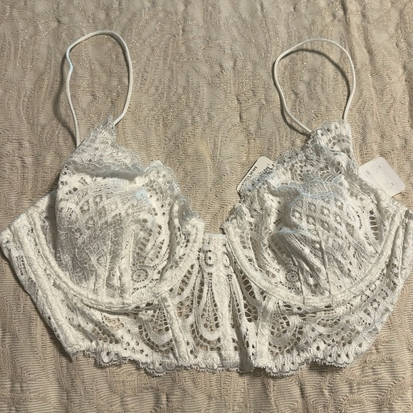 Free People All Yours lace underwired bra ivory M - Picture 2 of 11